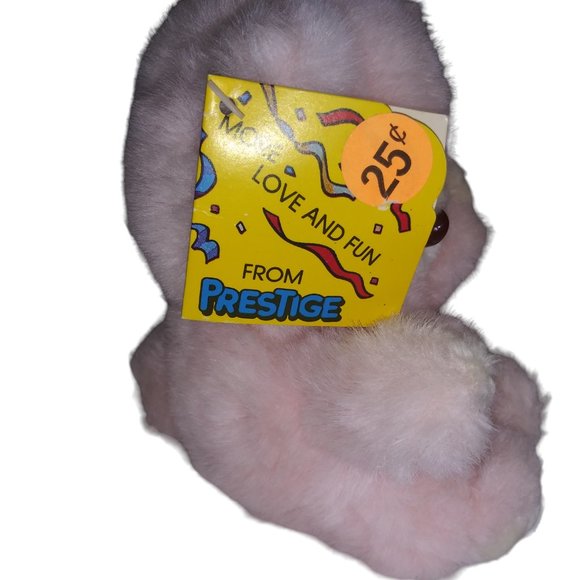 VTG  1984 PRESTIGE Pink Teddy Bear Brown Nose Stuffed Animal Plush with Tag HTF - Picture 2 of 9